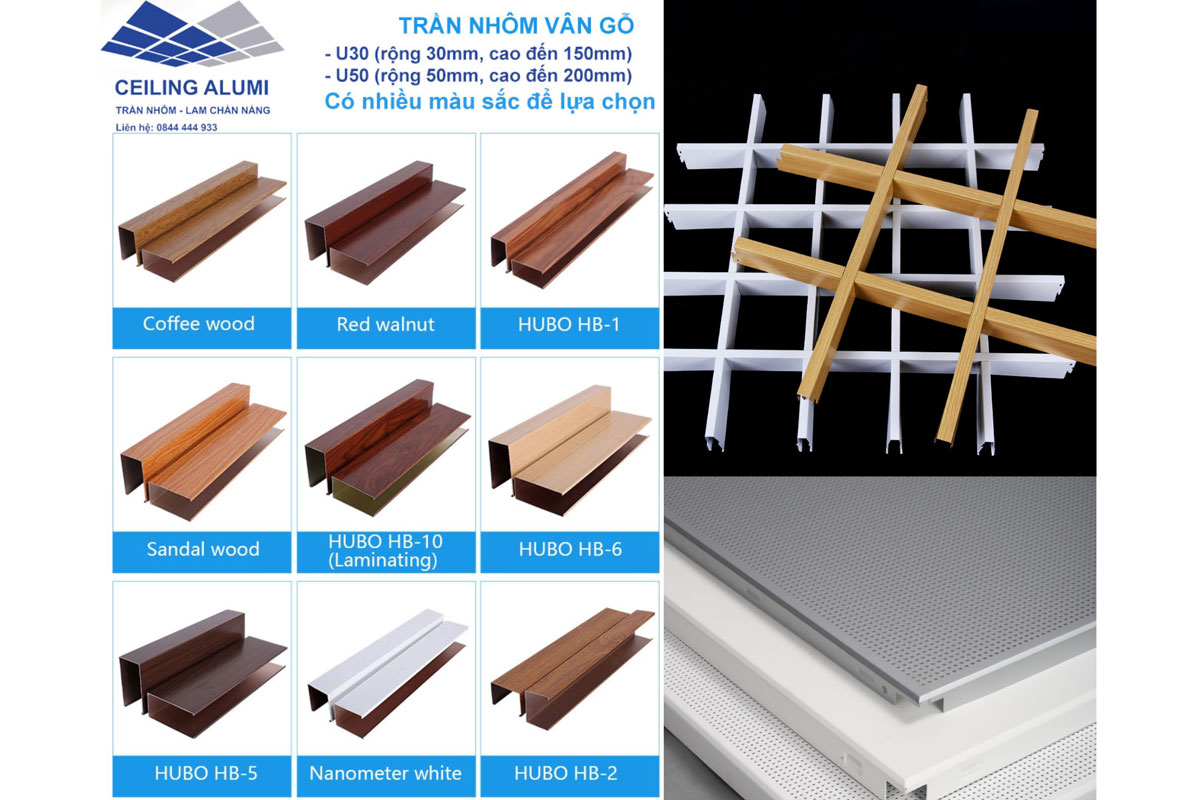 trần nhôm vân gỗ